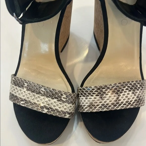 Jimmy Choo Neston Snake Wedge Sandal size 37.5 - Picture 5 of 8